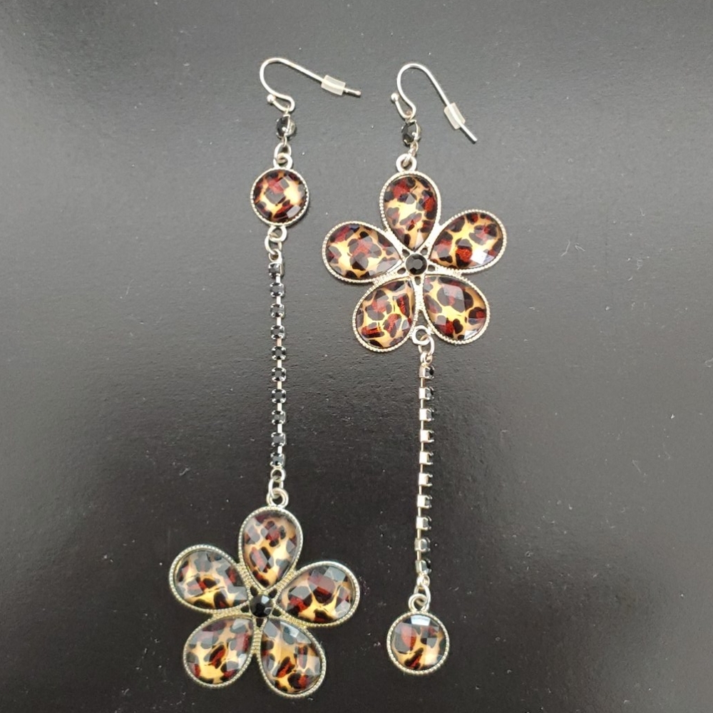 Leopard Flower Earrings